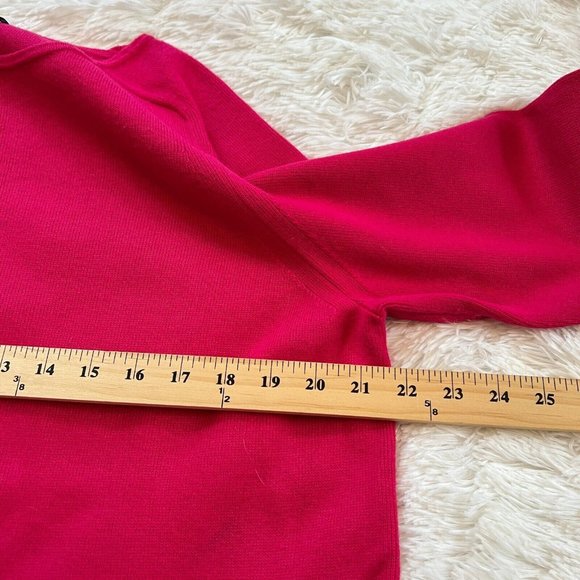ANn Taylor Womens Sweater Size XL Pink Wool Blend Pockets Career Business 15788 - Picture 6 of 9